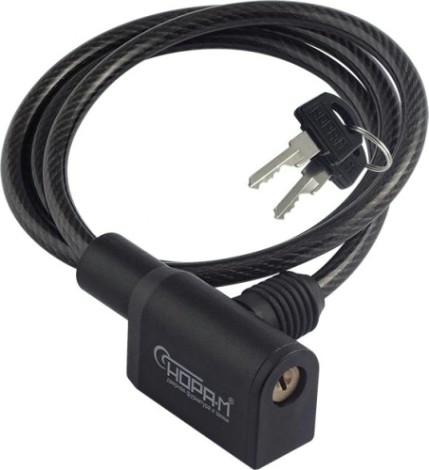 Замок-трос НОРА-М №25 велосипедный "Черный" 6х800 мм [18998]