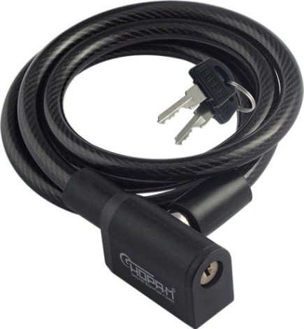 Замок-трос НОРА-М №25 велосипедный "Черный" 8х1000 мм [19001]