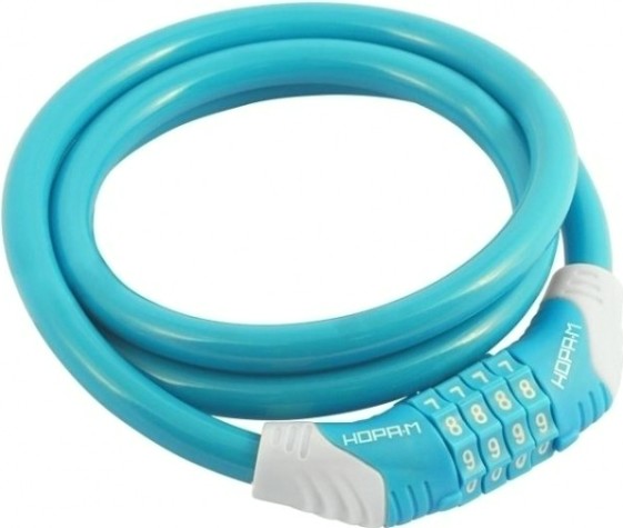 Замок-трос НОРА-М №31 велосипедный "Голубой" 10х1000 мм [18307]