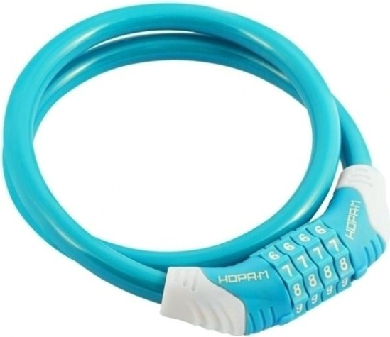 Замок-трос НОРА-М №31 велосипедный "Голубой" 10х650 мм [18304]