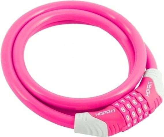 Замок-трос НОРА-М №31 велосипедный "Розовый" 10х1000 мм [18309]
