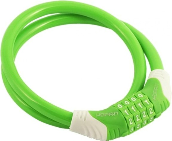 Замок-трос НОРА-М №31 велосипедный "Зеленый" 10х650 мм [18305]