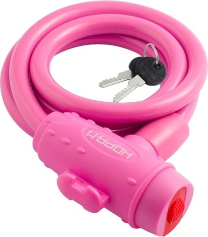 Замок-трос НОРА-М №33 велосипедный "Розовый" 10х1000 мм [18303]