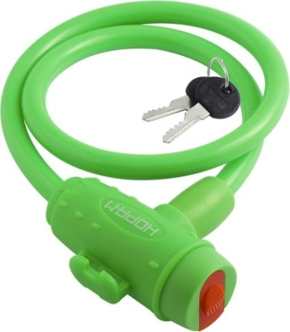 Замок-трос НОРА-М №33 велосипедный "Зеленый" 10х650 мм [18299]