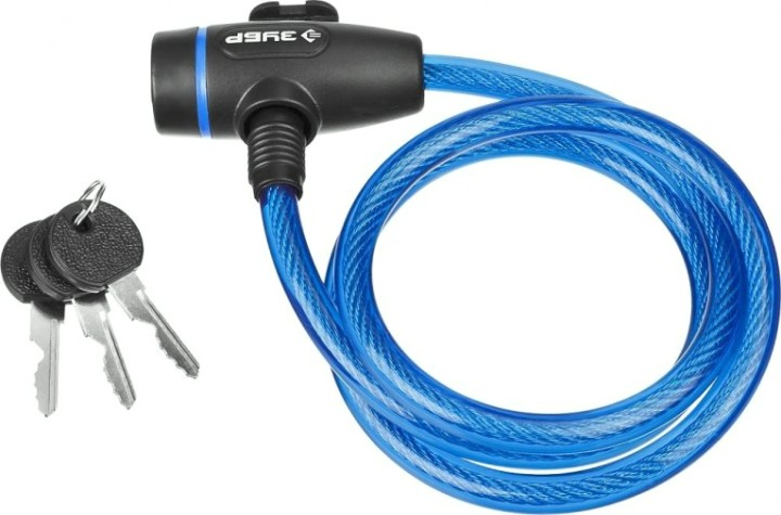 Замок тросовый ЗУБР ПРОФЕССИОНАЛ 3 ключа в комплекте, длина троса 1200мм, d 10мм [37261-120]