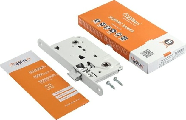 Замок врезной НОРА-М 13-90 мм под фиксатор "Белый" [8558]