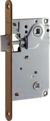 Замок врезной НОРА-М 13-90 под фиксатор "Матовый кофе" [18575]