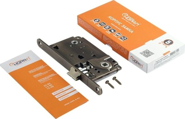 Замок врезной НОРА-М 13-90 под фиксатор "Старая бронза" [8556]