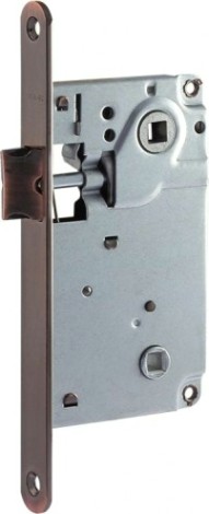 Замок врезной НОРА-М 13-90 под фиксатор "Старая медь" [8557]