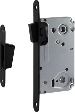 Замок врезной НОРА-М 13М-90 мм под фиксатор с магнитным ригелем "Черный" [18518]