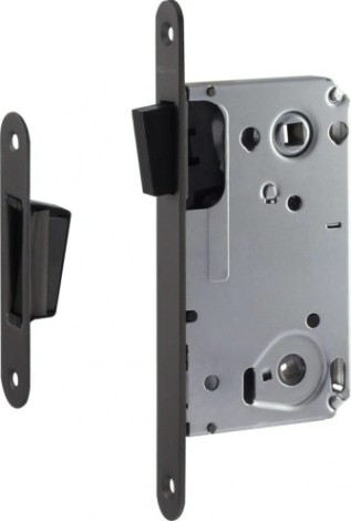 Замок врезной НОРА-М 13М-90 мм под фиксатор с магнитным ригелем "Графит" [18515]