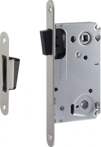 Замок врезной НОРА-М 13М-90 мм под фиксатор с магнитным ригелем "Матовый никель" [18345]