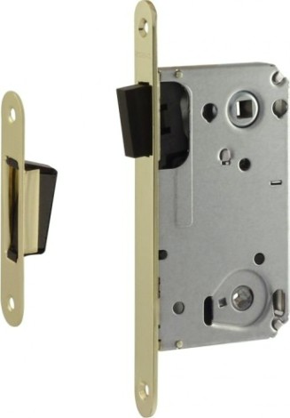 Замок врезной НОРА-М 13М-90 мм под фиксатор с магнитным ригелем "Золото" [14915]