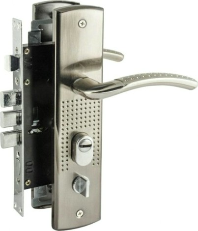 Замок врезной НОРА-М 200-96 левый для китайских дверей "Матовый никель" [15556]