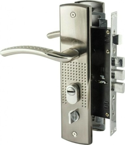 Замок врезной НОРА-М 200-96 правый для китайских дверей "Матовый никель" [15557]