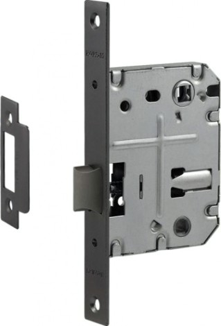 Замок врезной НОРА-М 2070-70 ППП с пластик. ригелем "Графит" [18896]