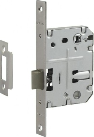 Замок врезной НОРА-М 2070-70 ППП с пластик. ригелем "Матовый никель" [18895]