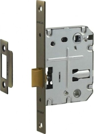 Замок врезной НОРА-М 2070-70 ППП с пластик. ригелем "Старая бронза" [18893]