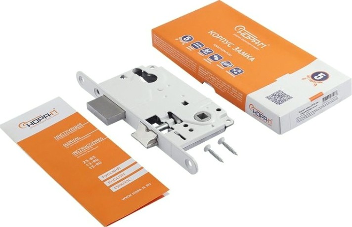 Замок врезной НОРА-М 25-85 цилиндровый "Белый" [8548]