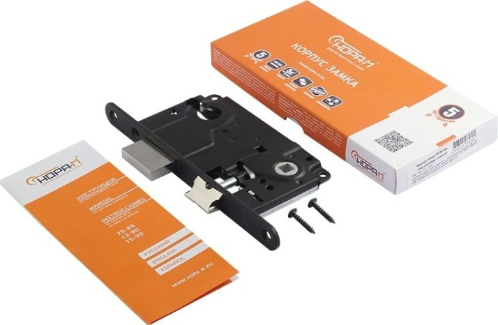 Замок врезной НОРА-М 25-85 цилиндровый "Черный" [18514]