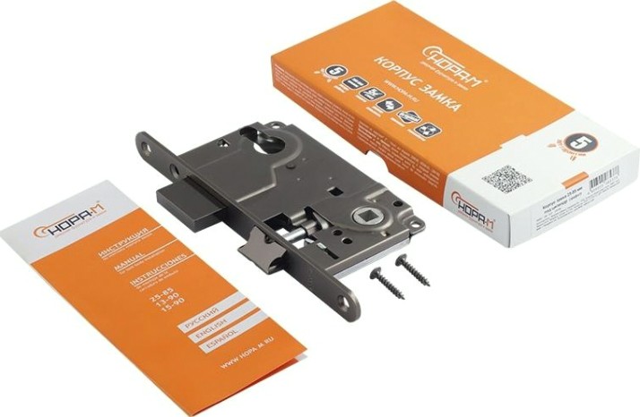 Замок врезной НОРА-М 25-85 цилиндровый "Графит" [18512]