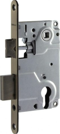 Замок врезной НОРА-М 25-85 цилиндровый "Старая бронза" [8547]