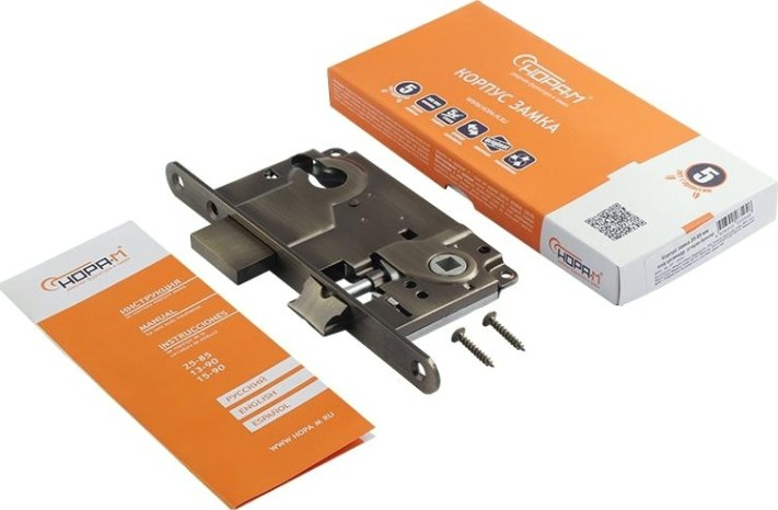 Замок врезной НОРА-М 25-85 цилиндровый "Старая бронза" [8547]