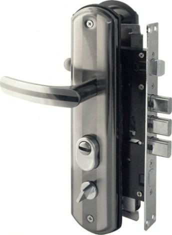 Замок врезной НОРА-М 300-68 правый для китайских дверей "Матовый хром/Черный никель" [18729]