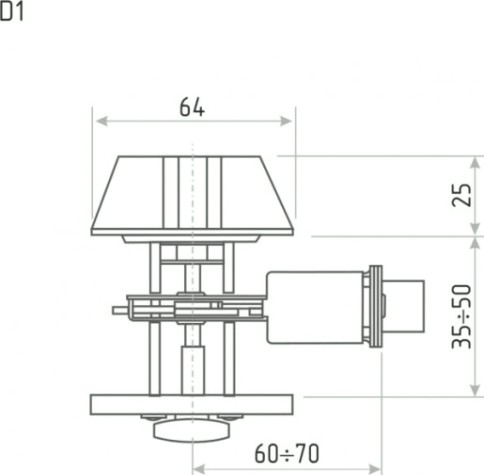 Замок врезной НОРА-М D1 цилиндровый "Старая бронза" [8941]