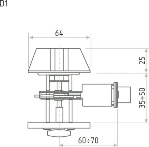 Замок врезной НОРА-М D1 цилиндровый "Золото" [8943]