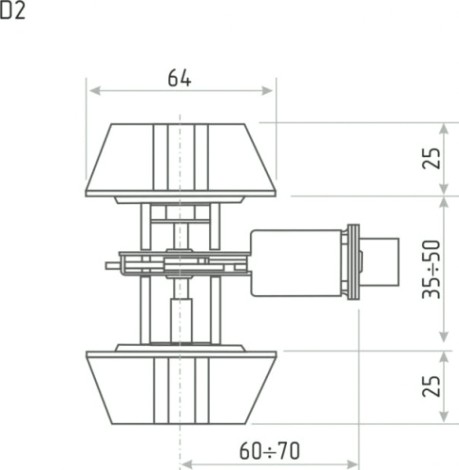 Замок врезной НОРА-М D2 цилиндровый "Старая бронза" [8948]