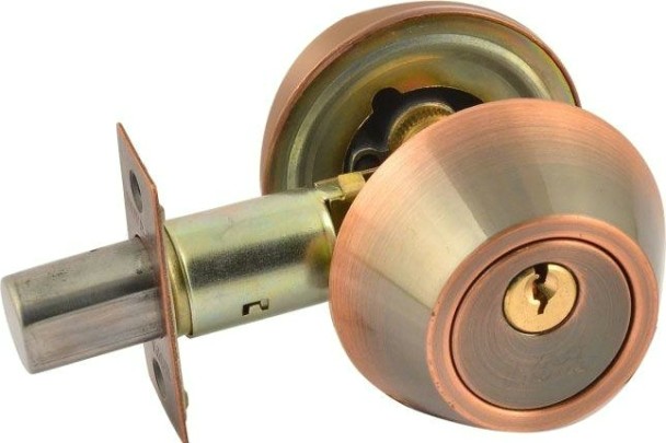 Замок врезной НОРА-М D2 цилиндровый "Старая медь" [8947]