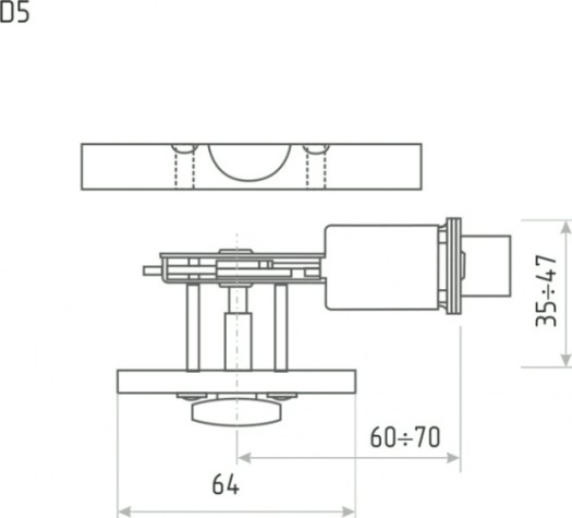 Замок врезной НОРА-М D5 "Матовый никель" [13481]