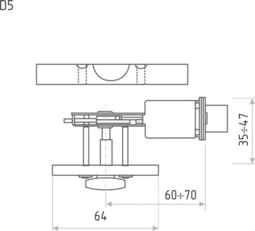 Замок врезной НОРА-М D5 "Старая бронза" [8959]