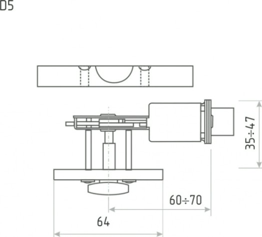Замок врезной НОРА-М D5 "Старая медь" [8960]