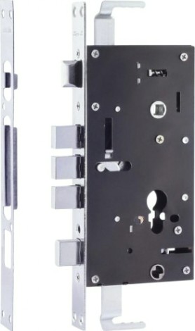 Замок врезной НОРА-М КЗВР-1А левый для китайских дверей "Хром" автомат. [18726]