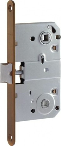 Замок врезной НОРА-М М13-90 под фиксатор "Матовый кофе" [18528]