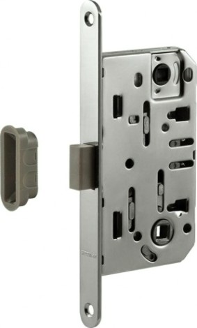 Замок врезной НОРА-М М13М-96 мм под фиксатор с магнитным ригелем "Хром" [18959]