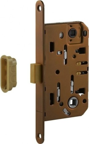 Замок врезной НОРА-М М13М-96 мм под фиксатор с магнитным ригелем "Матовый кофе" [18966]