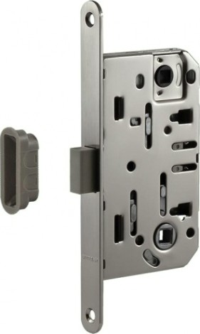 Замок врезной НОРА-М М13М-96 мм под фиксатор с магнитным ригелем "Матовый никель" [18960]