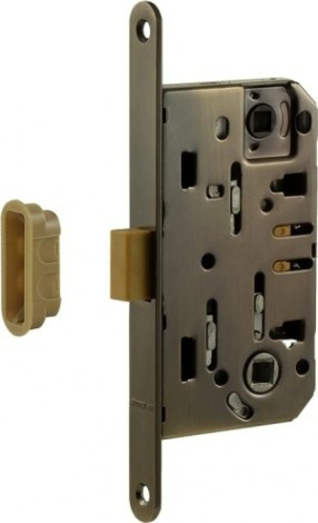 Замок врезной НОРА-М М13М-96 мм под фиксатор с магнитным ригелем "Старая бронза" [18962]
