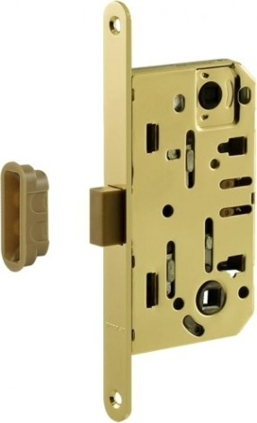 Замок врезной НОРА-М М13М-96 мм под фиксатор с магнитным ригелем "Золото" [18958]