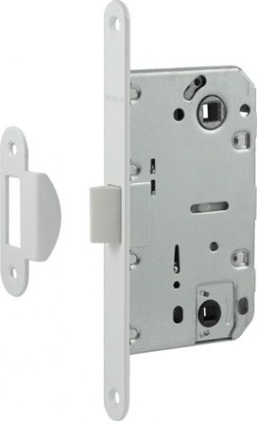 Замок врезной НОРА-М М13П-96 под фиксатор с пластик. ригелем "Белый" [18859]