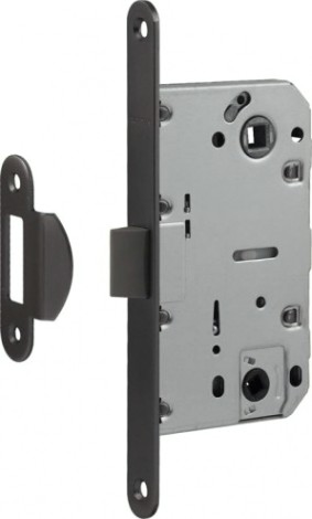 Замок врезной НОРА-М М13П-96 под фиксатор с пластик. ригелем "Графит" [18858]