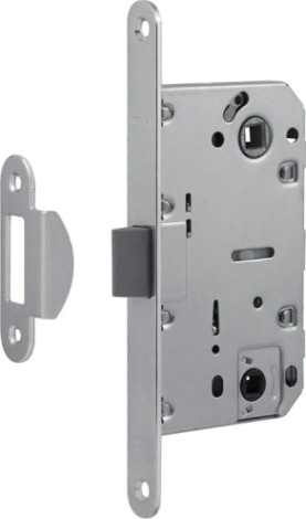 Замок врезной НОРА-М М13П-96 под фиксатор с пластик. ригелем "Хром" [15404]