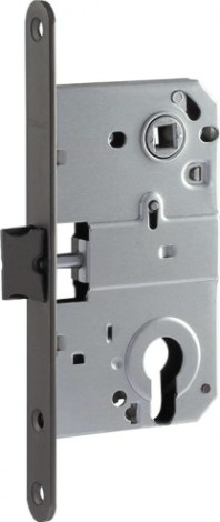 Замок врезной НОРА-М M25-85 цилиндровый "Графит" [18582]