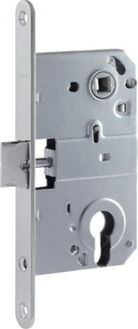 Замок врезной НОРА-М M25-85 цилиндровый "Хром" [9627]