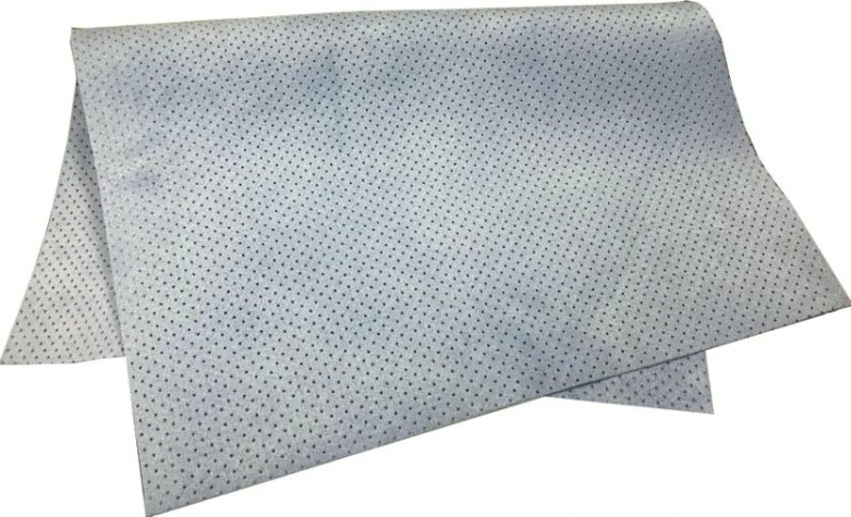 Замша искусственная Comet PVC 300 gsm (40х55 см), перфорированная голубая [300P]