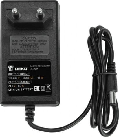 Зарядное устройство DEKO DC20V 20в, li-ion [065-1023]