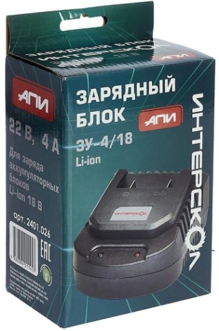 Зарядное устройство для аккумуляторов ИНТЕРСКОЛ 18.0V.4.0V Ач Li-ion (2401.026) ЗУ-4/18 [2401.026]